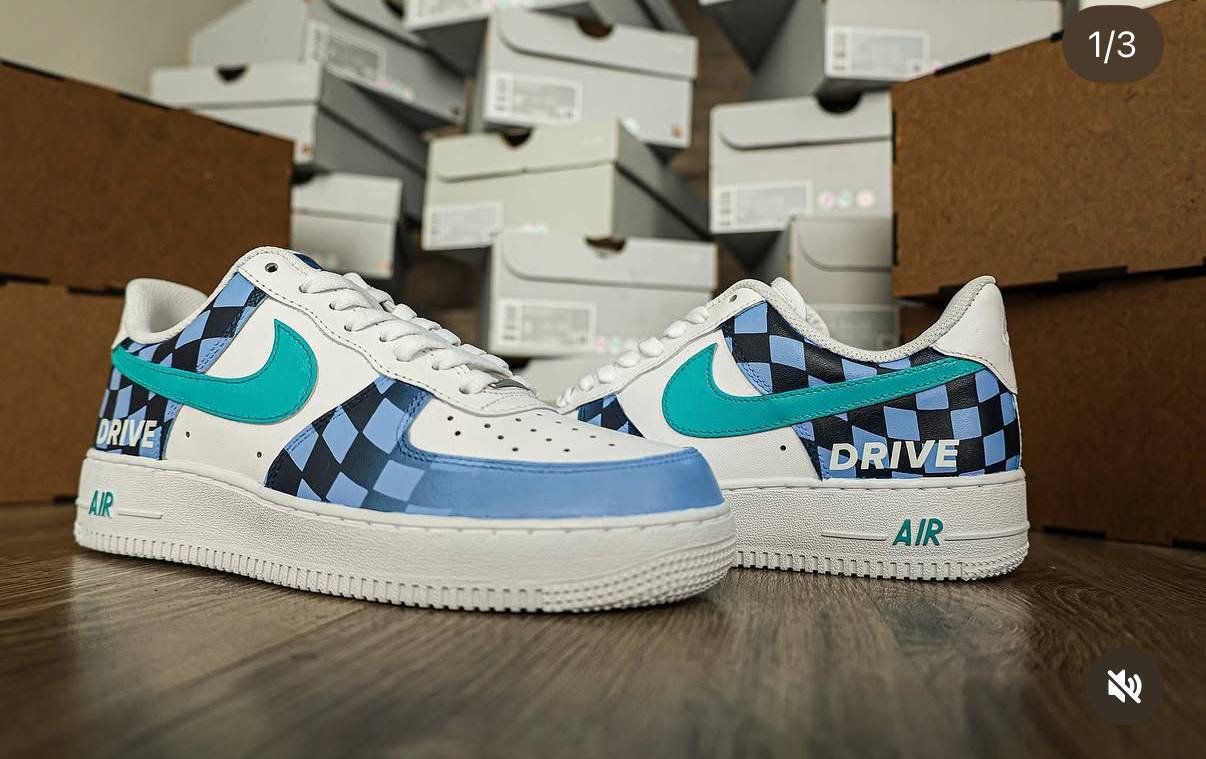 Custom DRIVE Air Force 1s by J Customs