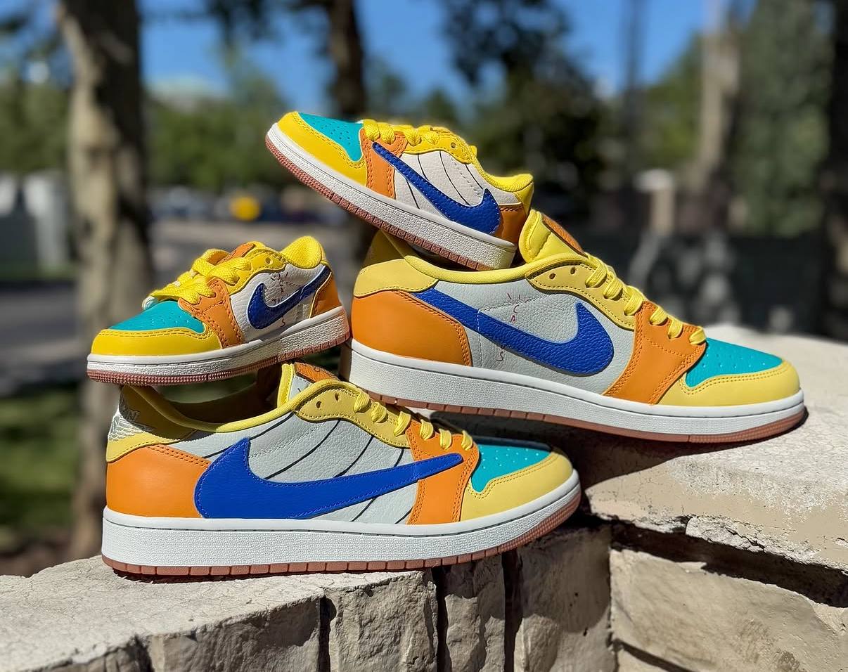 Multicolor custom Nike Dunks